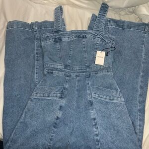 Forever 21 Light Blue Denim Jumpsuit